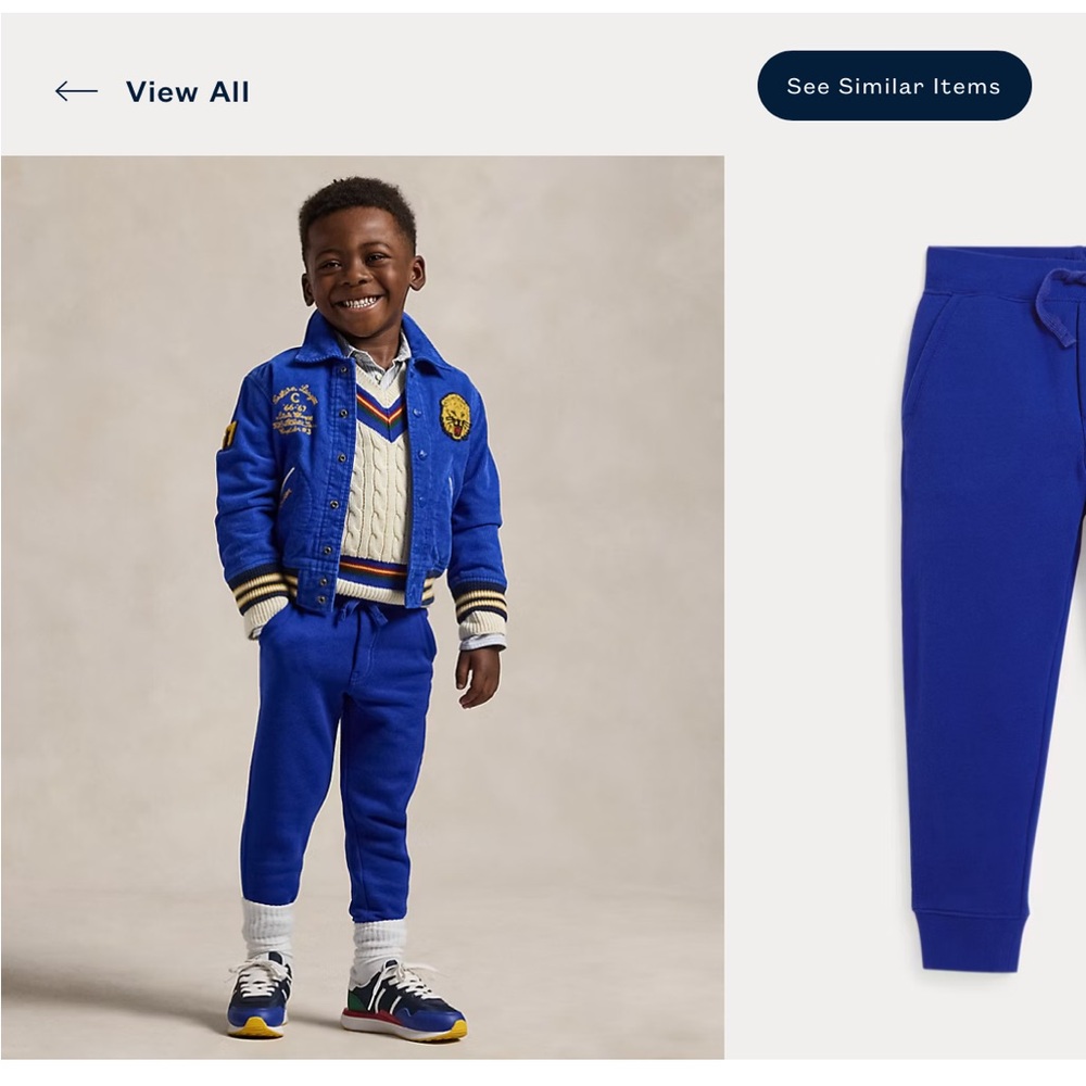 Ralph Lauren Kids Royal Blue Jogger SET